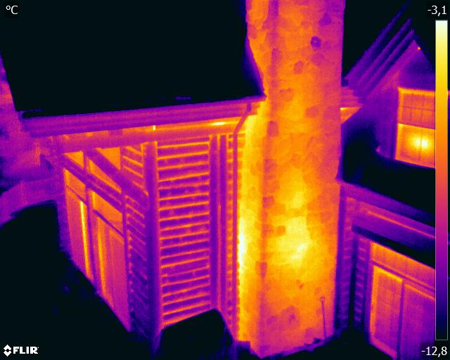 Perte de chaleur par thermographie infrarouge