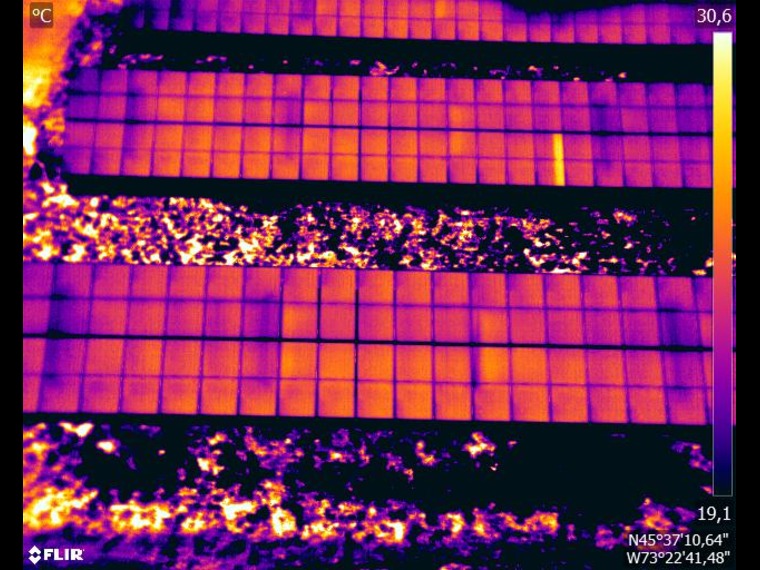 inspection de panneaux solaires